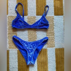 Triangl Blue Velvet *Top* (bottom listed separately)